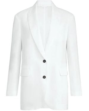 Brunello Cucinelli Long-Sleeves Blazer - White
