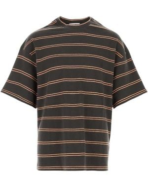 Jil Sander Gestreiftes T-Shirt - Grau