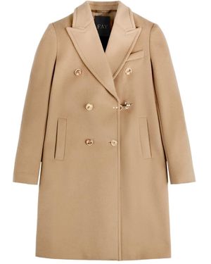 Fay Doppelreihiger Mantel - Natur