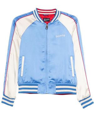 Superdry Striped Bomber Jacket - Blue