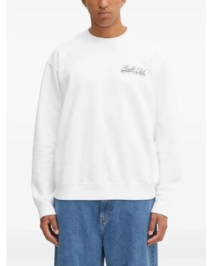 Sporty & Rich Logo-Detail Crew-Neck Sweatshirt - White