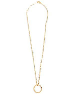 MM6 by Maison Margiela Ring-Pendant Curb-Chain Necklace - White