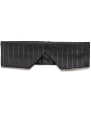 Prada Pinstripe Wool Bandeau Top - Black