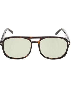 Tom Ford Rosco Pilot-Frame Sunglasses - Black