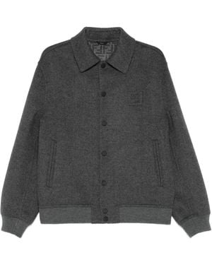 Fendi Wool Bomber Jacket - Grey