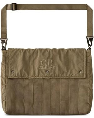 C.P. Company Schultertasche mit Fischgrätenmuster - Braun