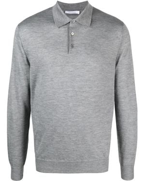 Cruciani Polo A Maniche Lunghe - Grigio