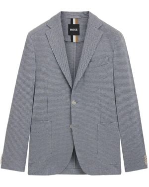 BOSS Houndstooth Check Blazer - Grey