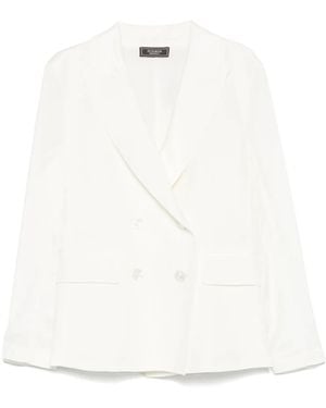 Peserico Crepe De Chine Blazer - White