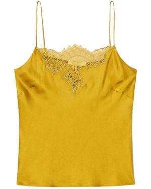 Twinset レーストリム トップ - イエロー