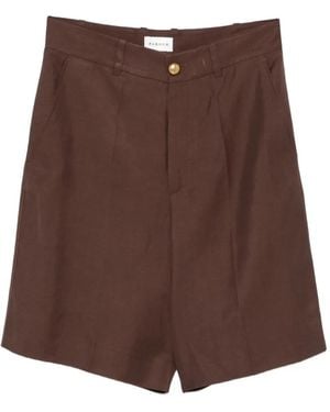 P.A.R.O.S.H. Pleated Tailored Shorts - Brown