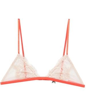 Patrizia Pepe Lace Triangle Bra - Pink