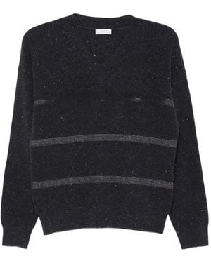 Peserico Sequin-Embellished Striped Jumper - Blue