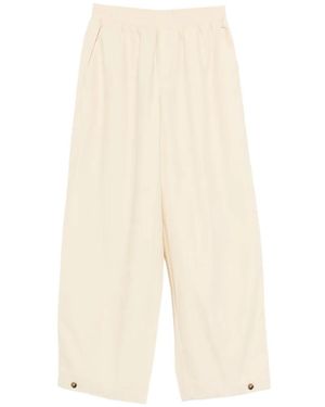 Yerse Carli Elasticated-Waistband Pants - White