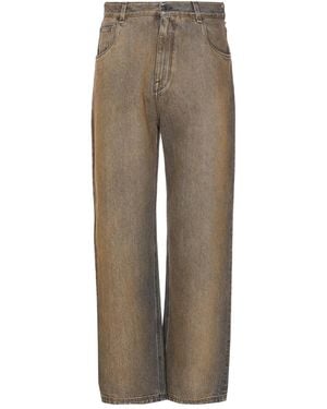 Fendi Faded Straight-Leg Jeans - Natural