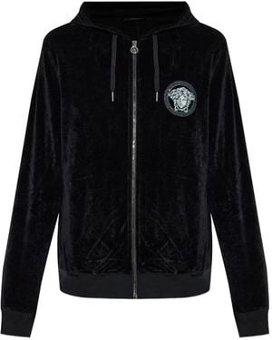 Versace Medusa-embellishment hoodie - Schwarz
