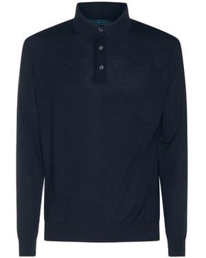 Kiton Polo À Col Boutonné - Bleu
