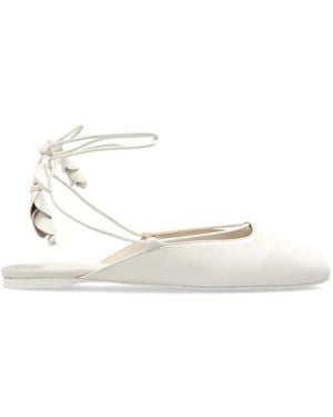 Kate Spade Eloise Lace-Up Mules - White