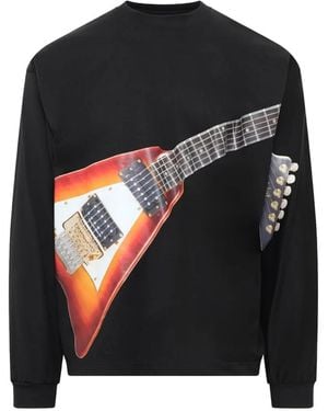 Doublet Guitar-Print Sweatshirt - Black