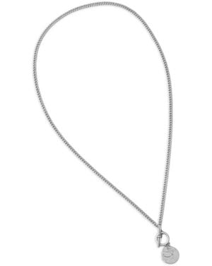AllSaints Collar De Cadena Barbada Con Charm - Blanco