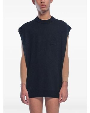 ROT The Mantle Button-Fastening Vest - Blue