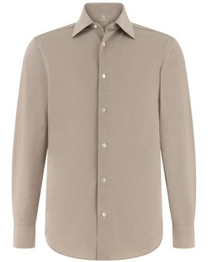 BOGGI Regular Fit Japanese Jersey Polo Shirt - Natural