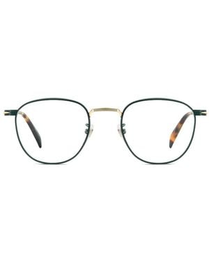 David Beckham Round-Frame Metal Glasses - Green