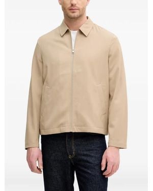 Lindbergh Casuel Zip-Fastening Overshirt - Natural