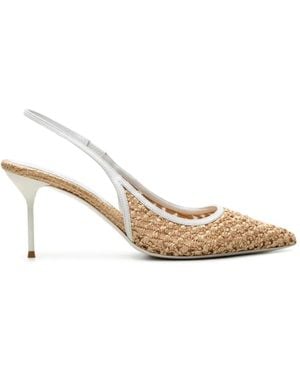 Paris Texas Lidia Slingback Pumps - White