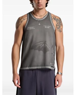 REPRESENT 247 X Avenged Sevenfold Death Bat Graphic-Print Vest - Grey