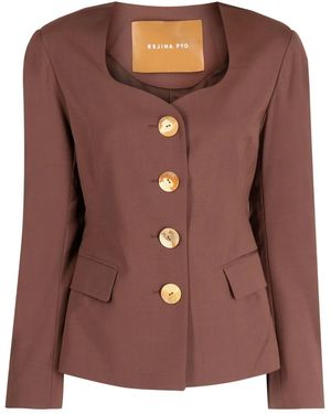 Rejina Pyo Perrin Single-Breasted Blazer - Brown