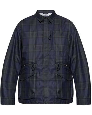 Comme des Garçons Tartan-Check Zip-Up Jacket - Blue