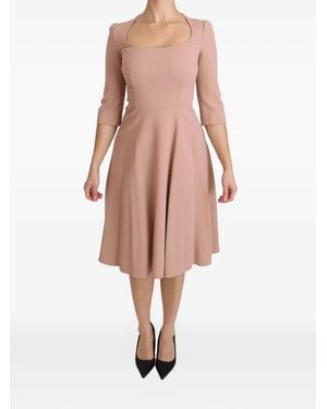 Dolce & Gabbana Vestido Midi Acampanado - Rosa