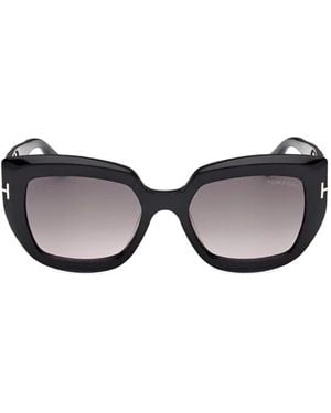 Tom Ford Round-Frame Gradient Sunglasses - Brown