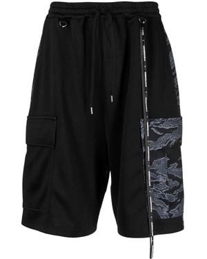 MASTERMIND WORLD ドローストリング カーゴショーツ - ブラック
