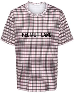 Helmut Lang チェック Tシャツ - ホワイト