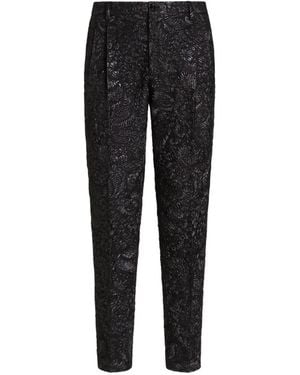 Dolce & Gabbana Brocade Trousers - Black
