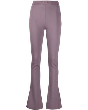 Off-White c/o Virgil Abloh Logo-Debossed Split-Seam Leggings - Purple