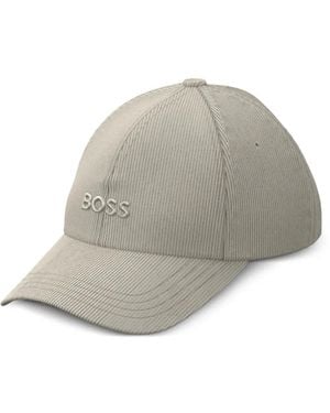 BOSS コーデュロイ キャップ - グレー