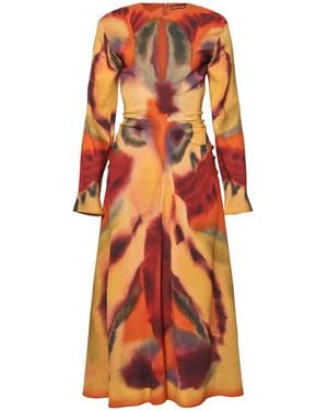 Altuzarra Nikouria Graphic-Print Dress - Orange