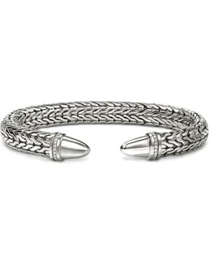 John Hardy Gevlochten Zilveren Armband - Wit
