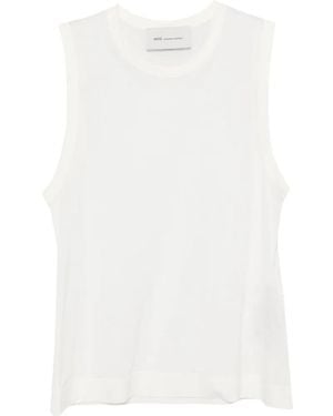 Ami Paris Crew-Neck Sleeveless T-Shirt - White
