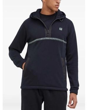 Billabong Half-Zip Band-Detail Hoodie - Blue