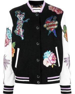 Philipp Plein Hawaii Bomber Jacket - Black