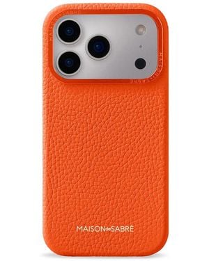 Maison De Sabre Funda Para Iphone 17 Pro De Piel - Naranja