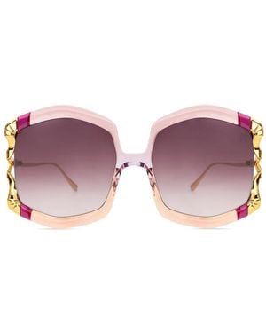 Anna Karin Karlsson La Vie En Rose Geometric-Frame Sunglasses - Pink