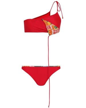 Amir Slama One-Shoulder Bikini - Red