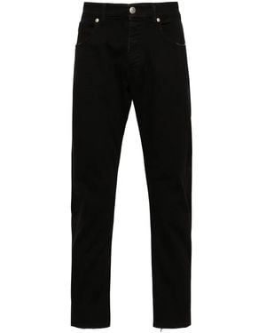 John Richmond Cropped Slim-Leg Jeans - Black