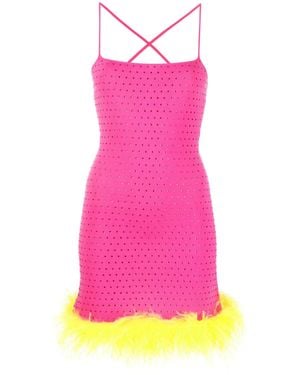 Chiara Ferragni Ostrich-Feather Dress - Pink