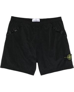 Stone Island L100008 Patch-Pocket Bermuda Shorts - Black